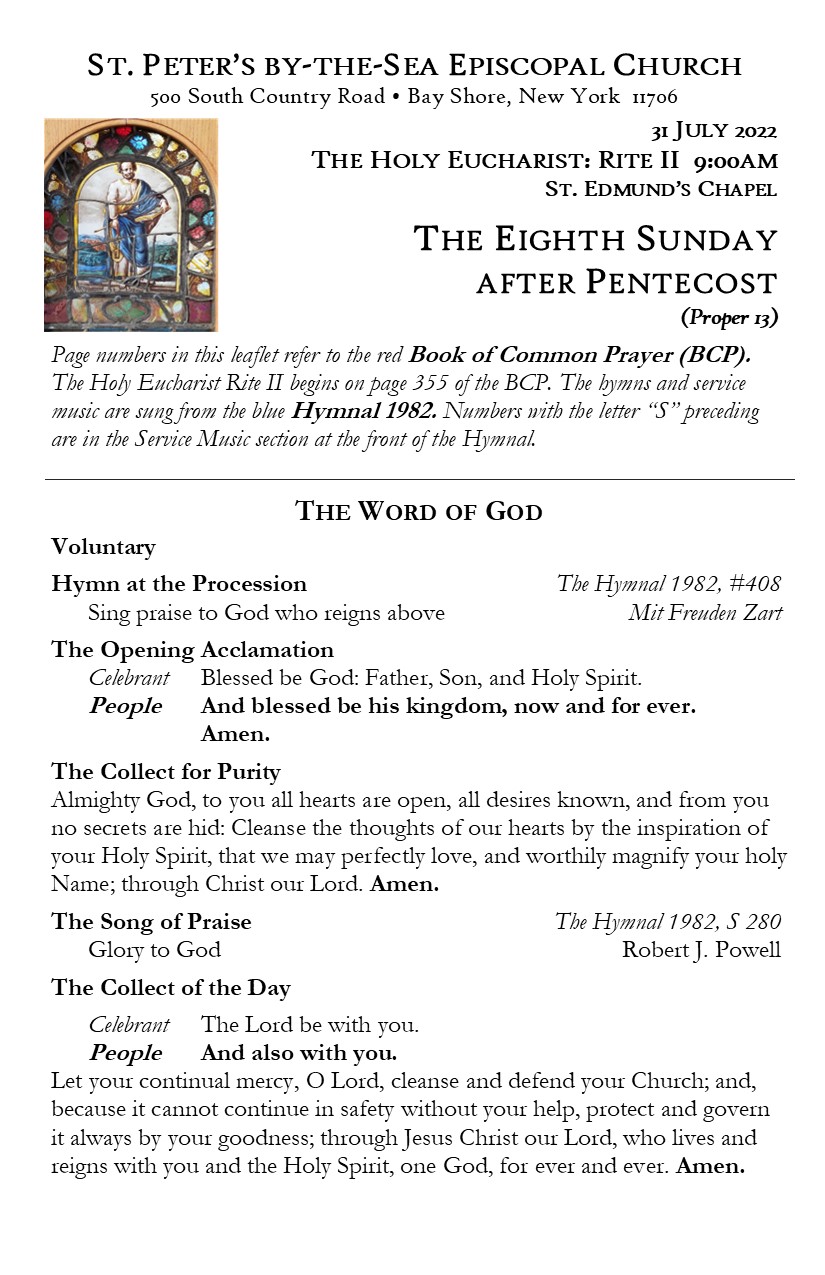 Pentecost 8C 07312022