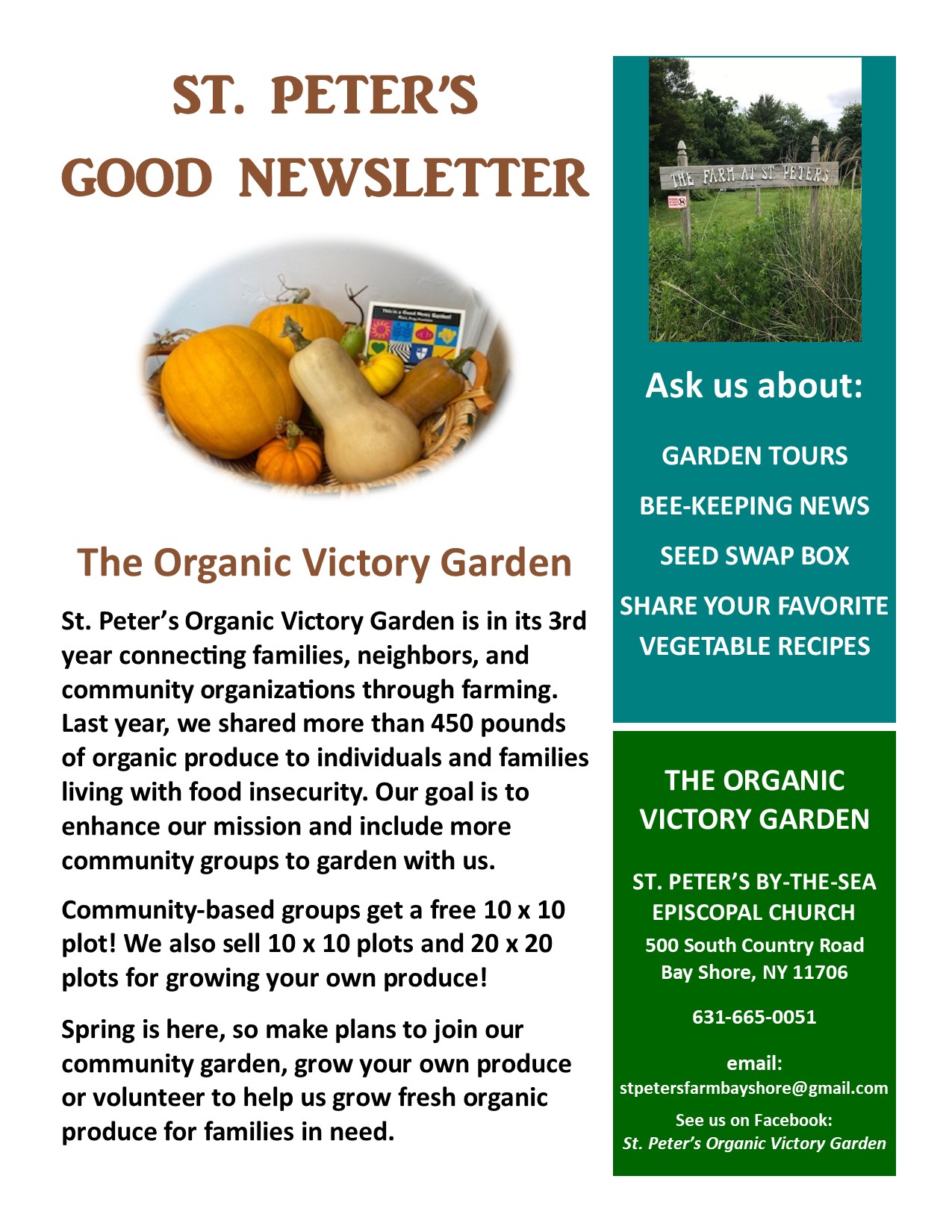 St. Peters Garden Newsletter 2022 revised