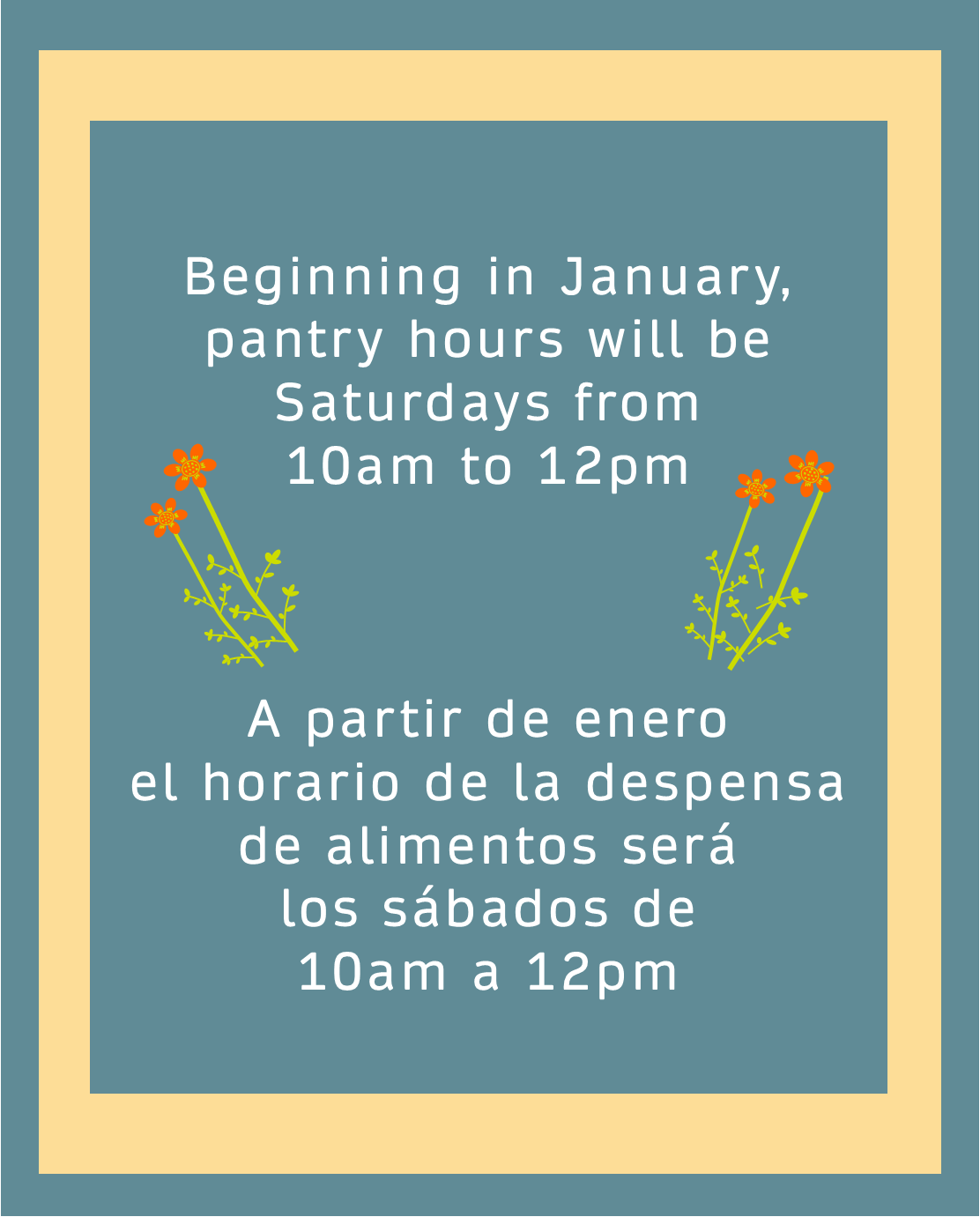 New Pantry Hours 2024