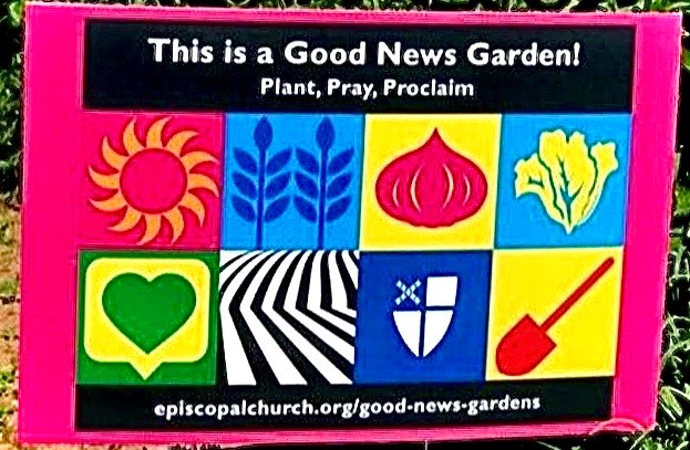 Good News Garden sign
